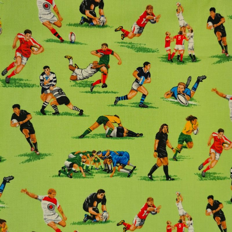 100% Cotton Print Fabric by Nutex - Match Day - Players Green