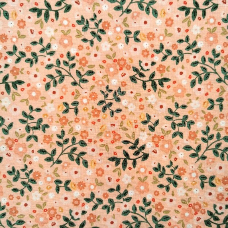 100% Cotton Print Fabric - Goose Creek Gardens - Garden Mix Pink