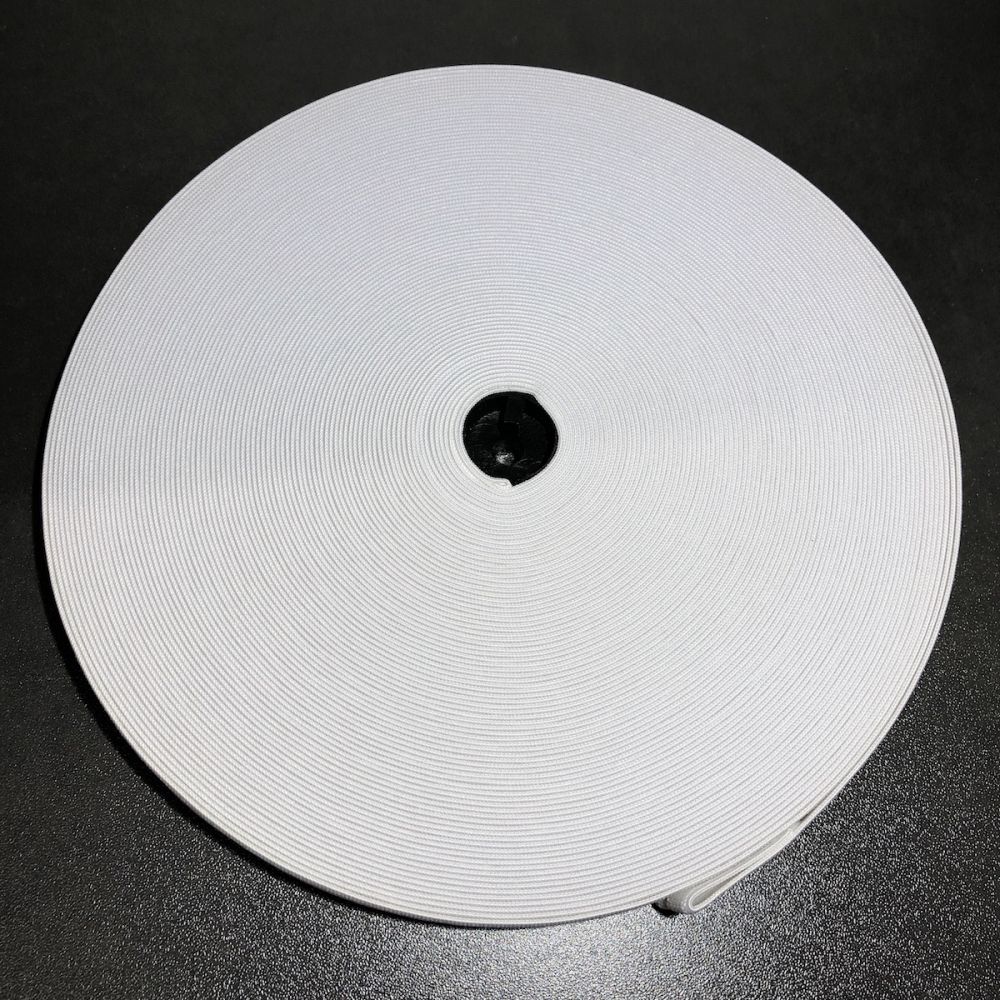 Buttonhole Elastic White 19mm