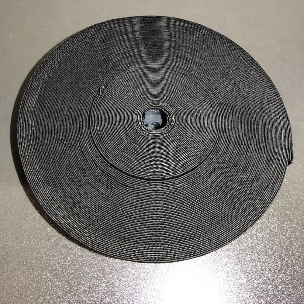 Buttonhole Elastic Black 19mm