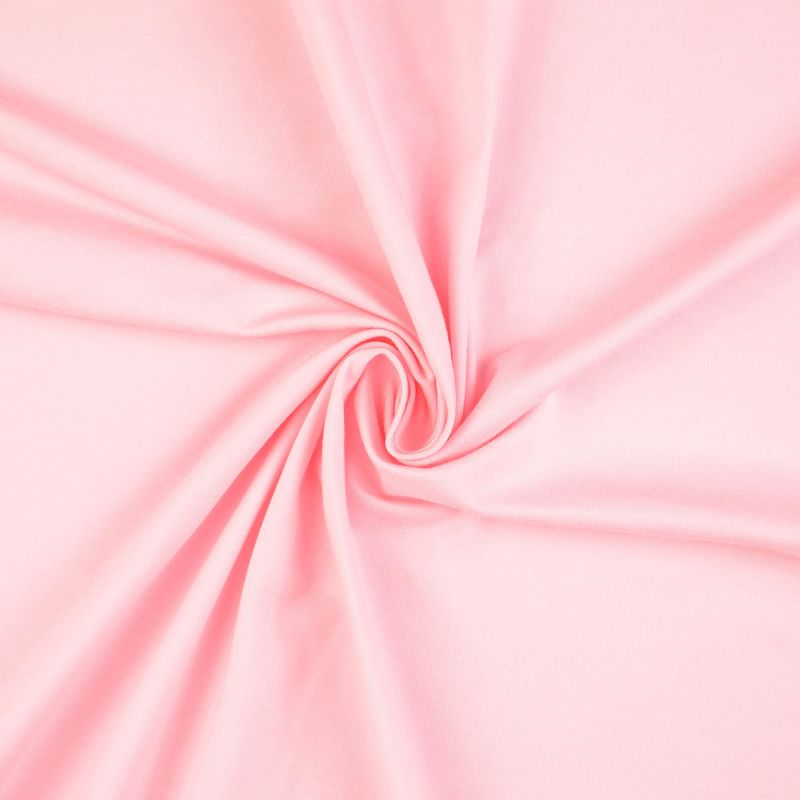 Plain Cotton Jersey Fabric - Sugar Pink