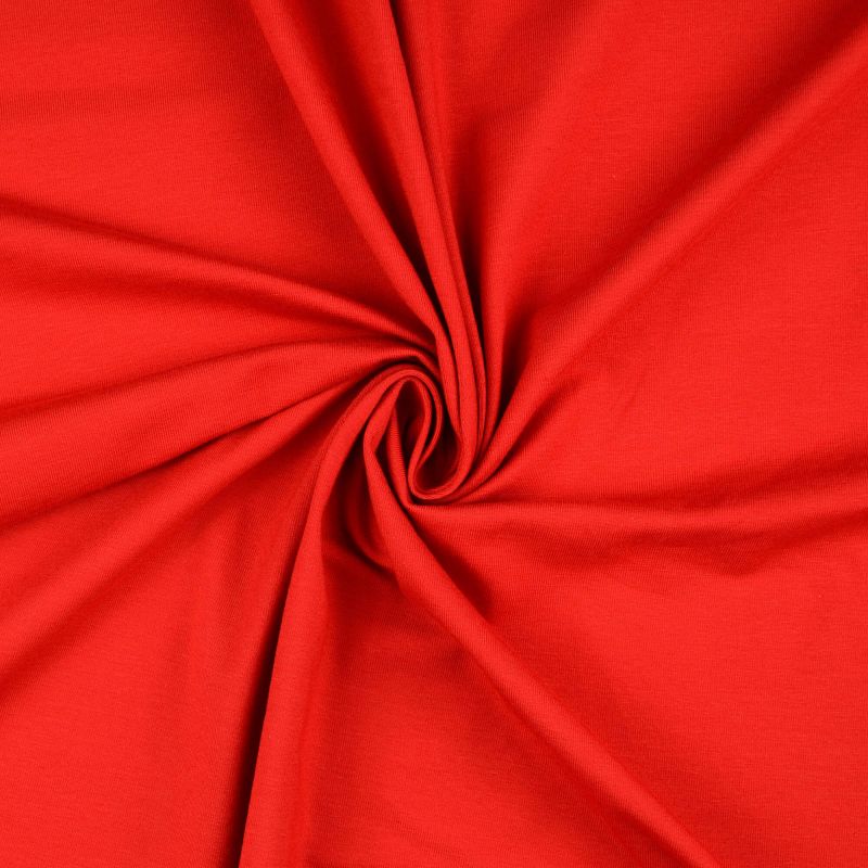 Plain Cotton Jersey Fabric - Red