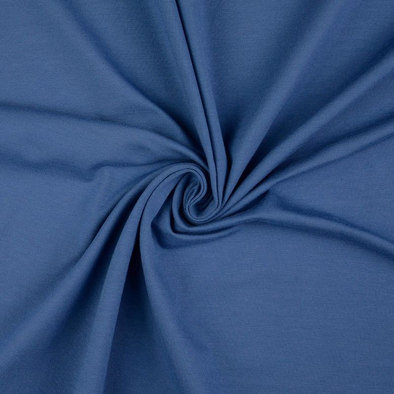 Plain Cotton Jersey Fabric - French Blue