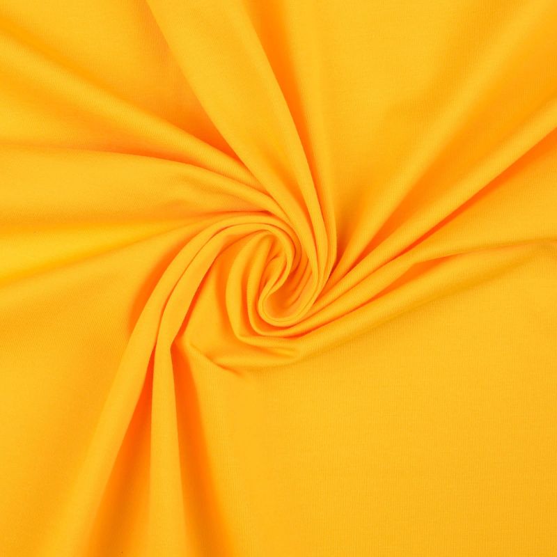 Plain Cotton Jersey Fabric - Sunburst Yellow