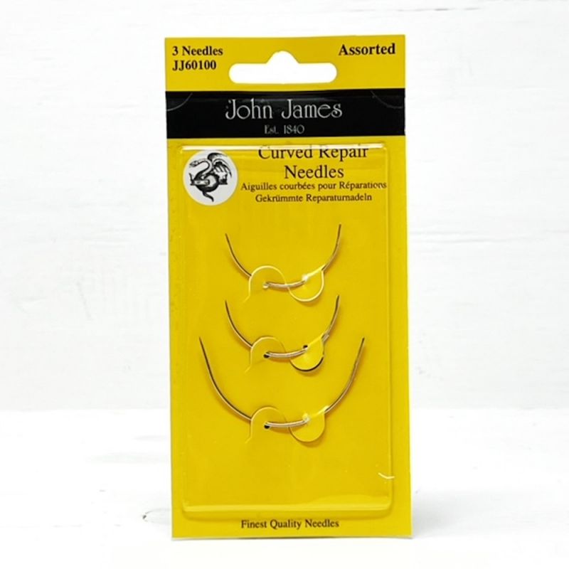 John James Hand Sewing Needles - Curved Repair Sewing Needles
