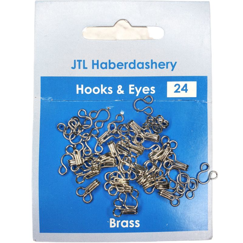 Hook and Eyes - Silver - Size 0