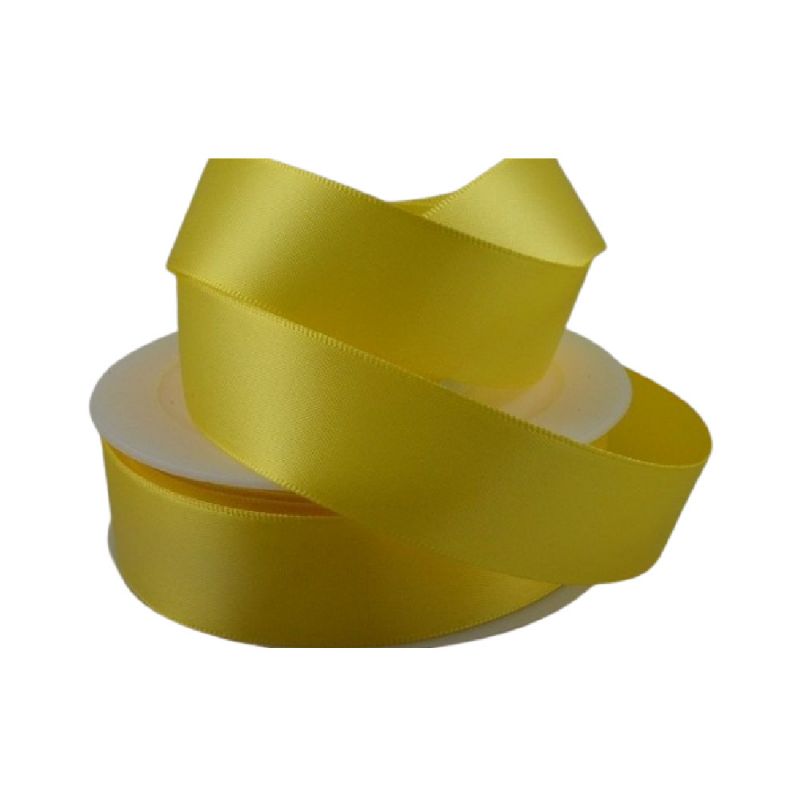 Double Sided Satin Ribbon - Light Yellow 50mm