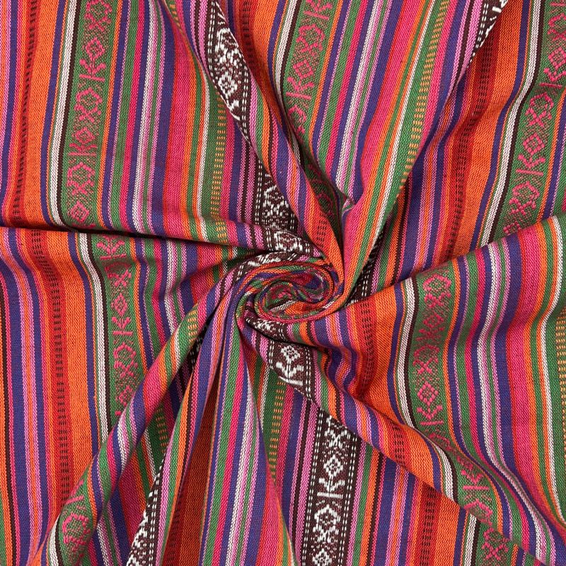 Mexicana Stripe Tapestry Fabric - Merengue