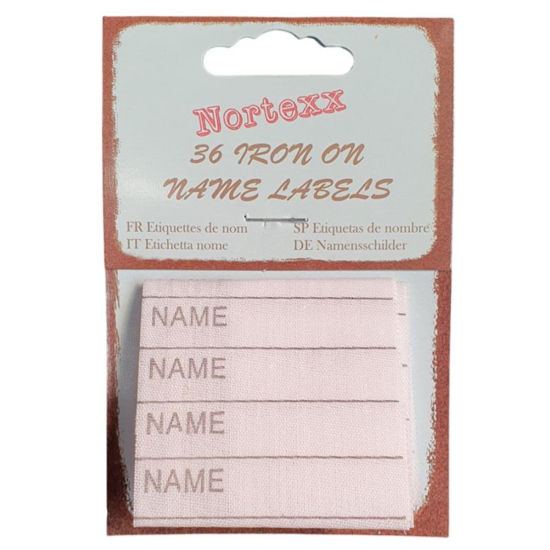 Nortexx 36 Iron on Name Labels