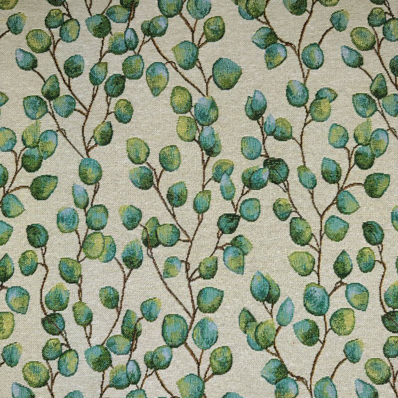 New World Tapestry Fabric - Eucalyptus Leaves Small