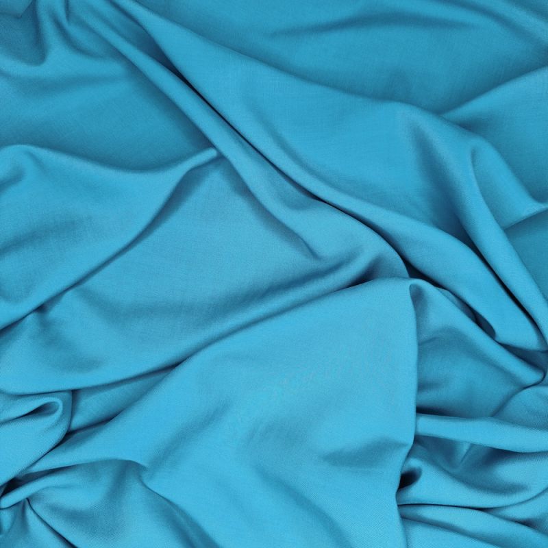 Poly Viscose Plain Fabric - Cerulean