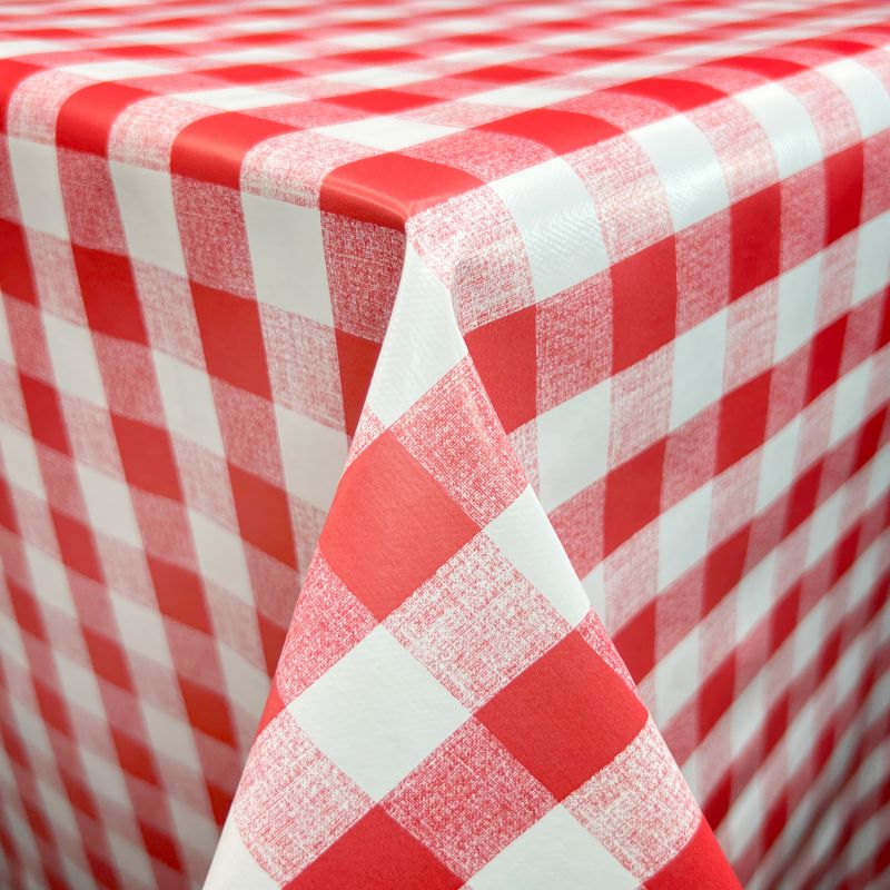 PVC Table Cover Protector - Red Gingham