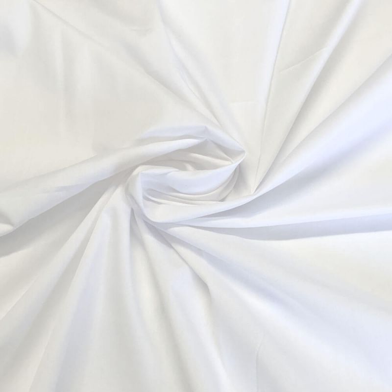 White Polycotton Fabric 112cm Col - 01