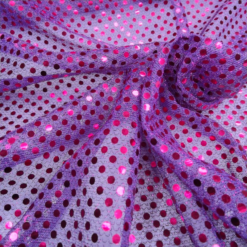 3mm Sequin Mesh Fabric - Purple on Purple