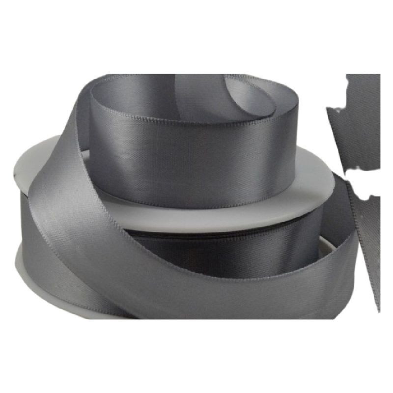 Double Sided Satin Ribbon - Silver 50mm