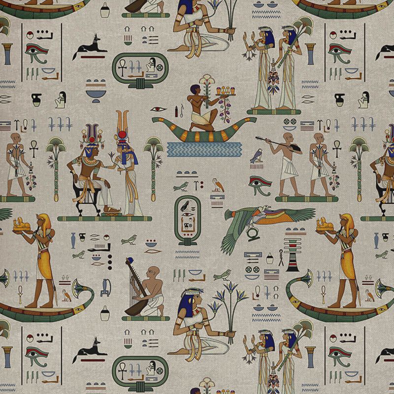 Showcase Linen Look Panama Fabric - Ancient Egypt