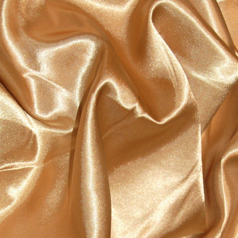 Silky Satin Craft Dress Fabric - Gold