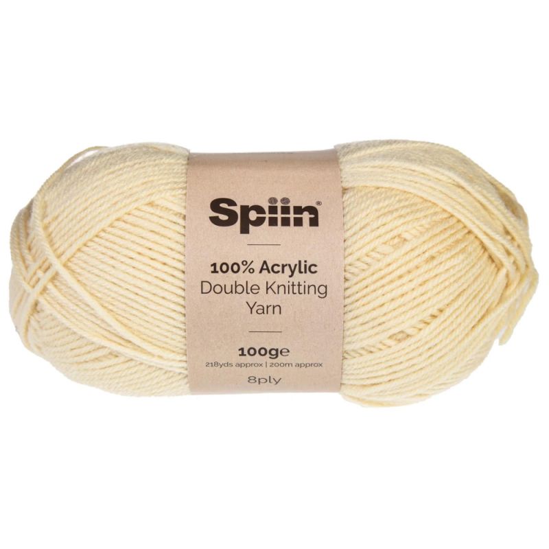 Spiin Double Knit Yarn 100g - Cream
