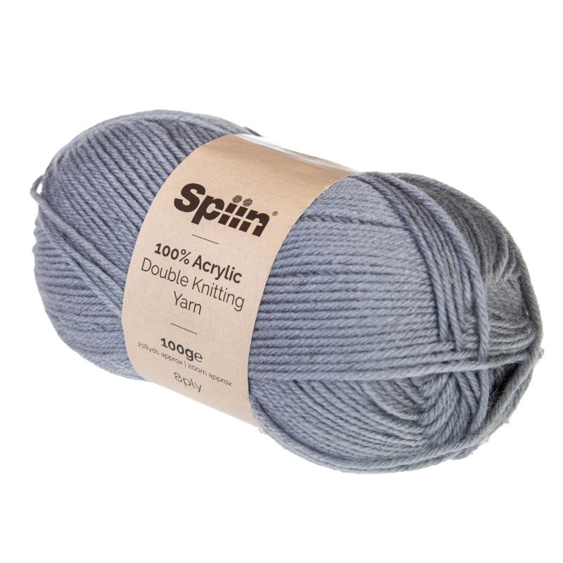 Spiin Double Knit Yarn 100g - Grey
