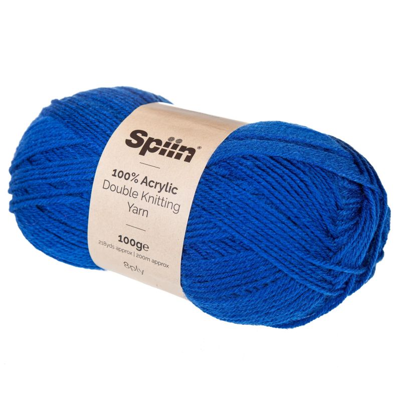 Spiin Double Knit Yarn 100g - Royal Blue