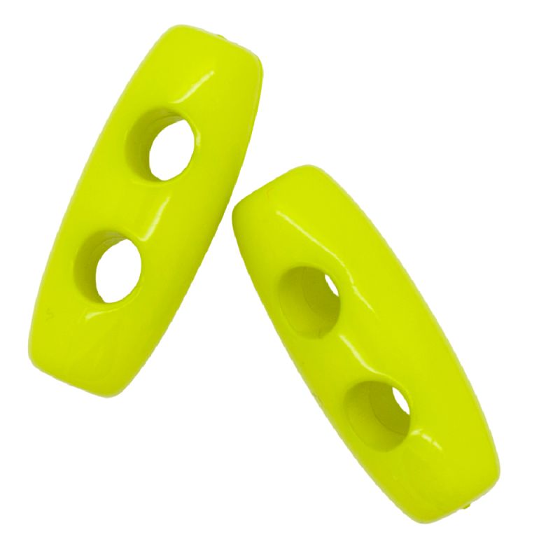 Italian Buttons - Classic Flat Edge Toggle - Lime 30mm