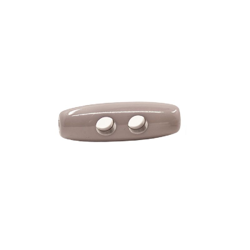 Italian Buttons - Classic Flat Edge Toggle - Grey 30mm