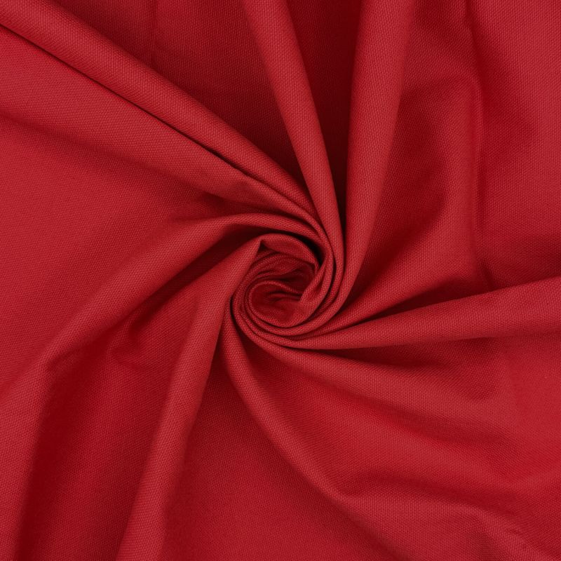 Washed Cotton Canvas Fabric - Red