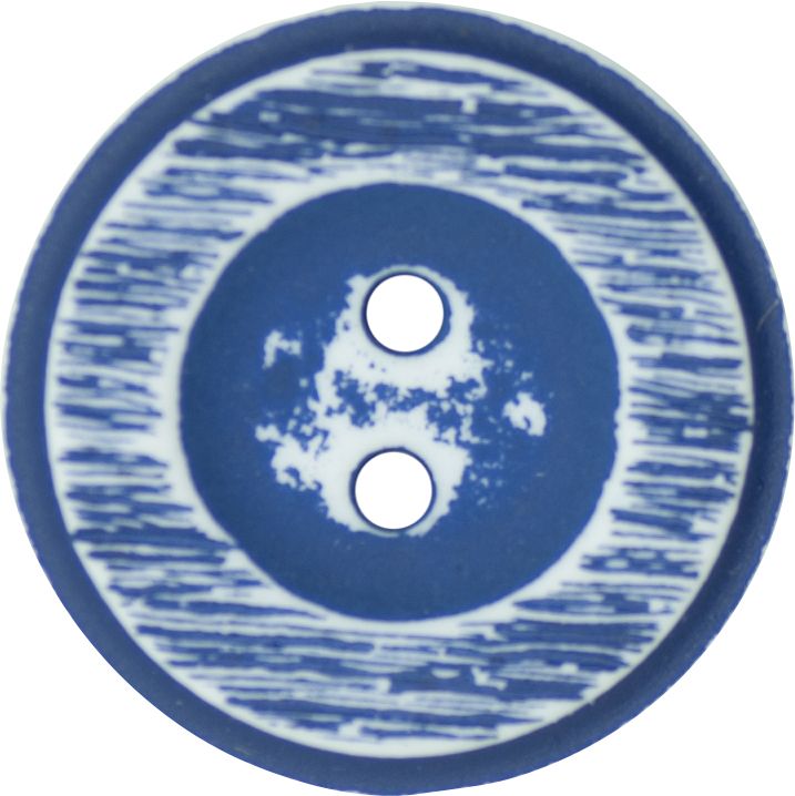 Italian 2 Hole Rustic Button - Navy