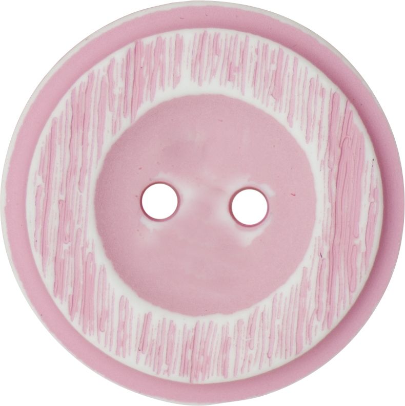 Italian 2 Hole Rustic Button - Pink