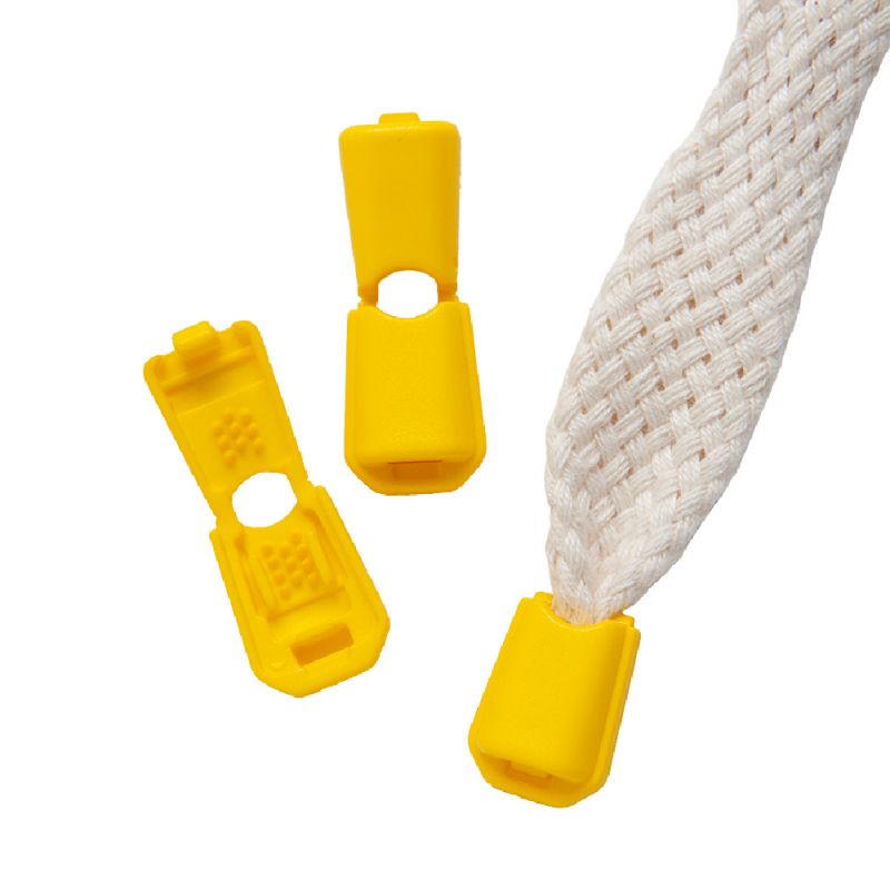 Cord End Cap Plastic Large - Yellow - 8mm 