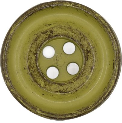 Italian 4 Hole Vintage Button - Moss