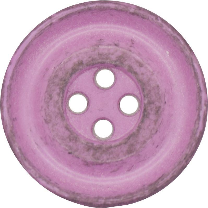 Italian 4 Hole Vintage Button - Dark Pink