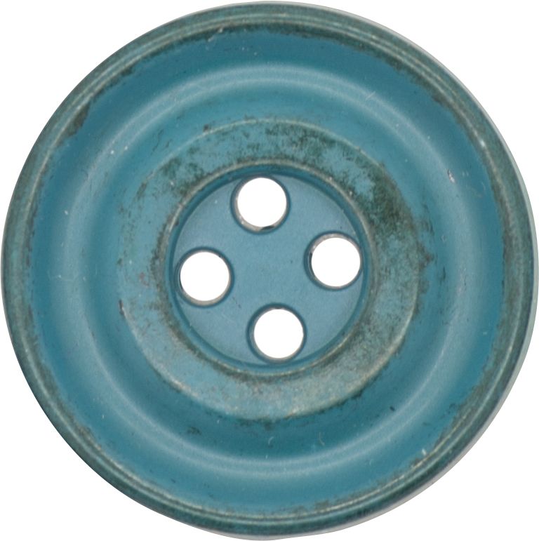 Italian 4 Hole Vintage Button - Teal