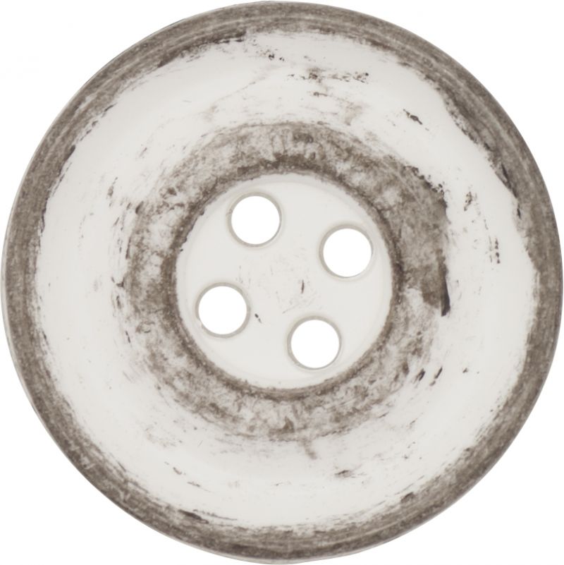 Italian 4 Hole Vintage Button - White