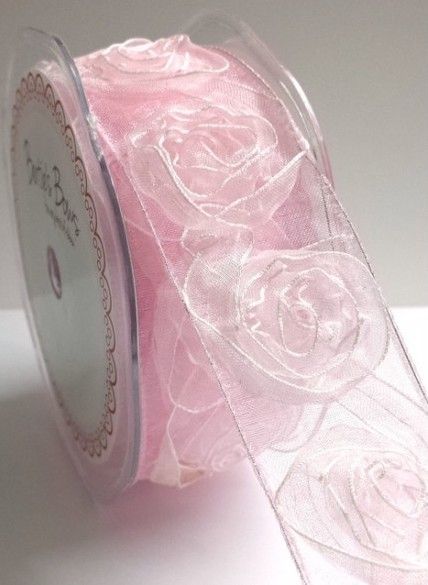 Berties Bows - 38mm Rosettes - Pink 3m Roll