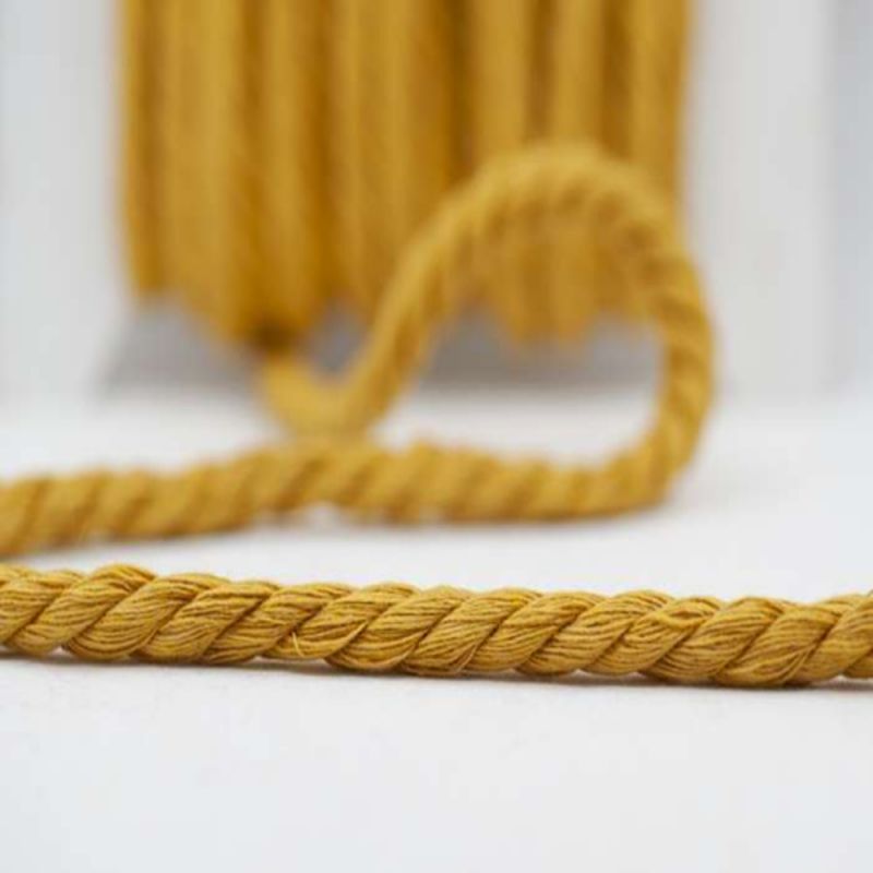 12mm Chunky Twisted Cord - Mustard