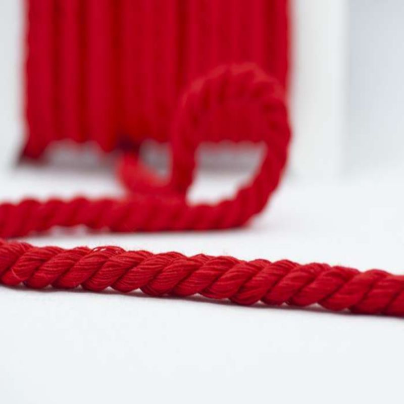 12mm Chunky Twisted Cord - Red