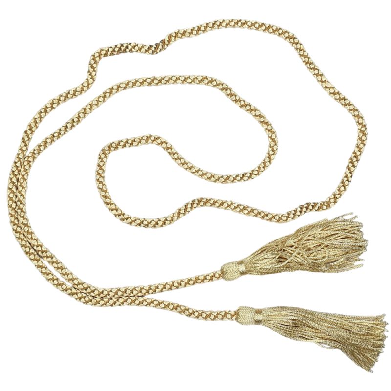 Dressing Gown Cord With Tassels - Pale Beige