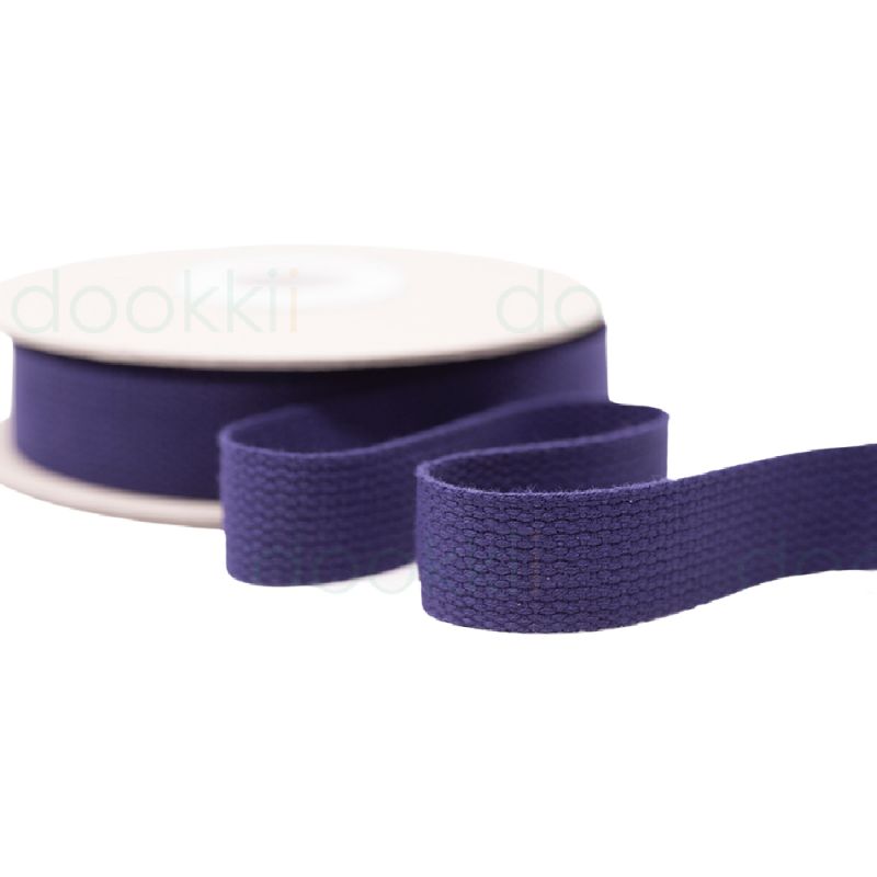Cotton / Polyester Webbing - 25mm - Purple