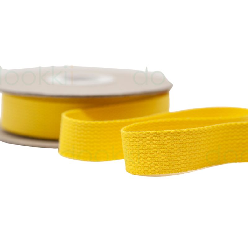 Cotton / Polyester Webbing - 25mm - Yellow