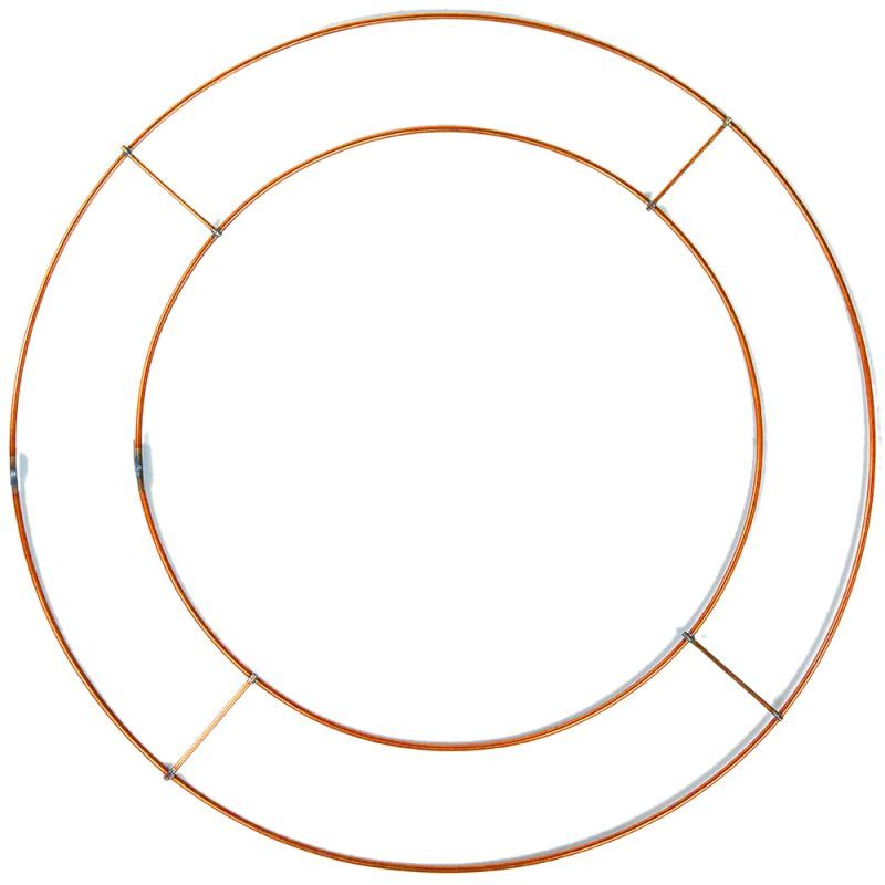 Flat Round Wire Wreath Frame Ring - 16
