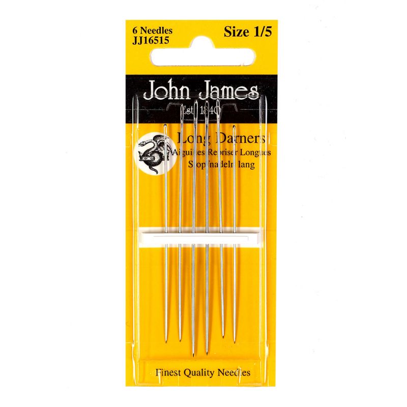 John James Hand Sewing Needles - Long Darners / Darning Needles 1/5