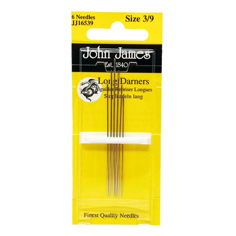 John James Hand Sewing Needles - Long Darners / Darning Needles 3/9