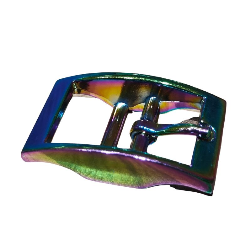 Collar Buckle Double Bar - 16mm - Rainbow Neo-Chrome 