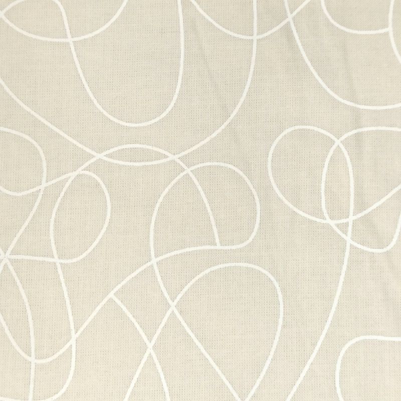 100% Cotton Print Fabric by Nutex - Squiggle WIDE Blender Cream 280cm
