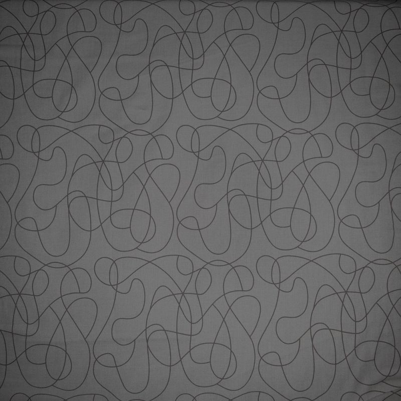 100% Cotton Print Fabric by Nutex - Squiggle WIDE Blender Dark Grey 280cm