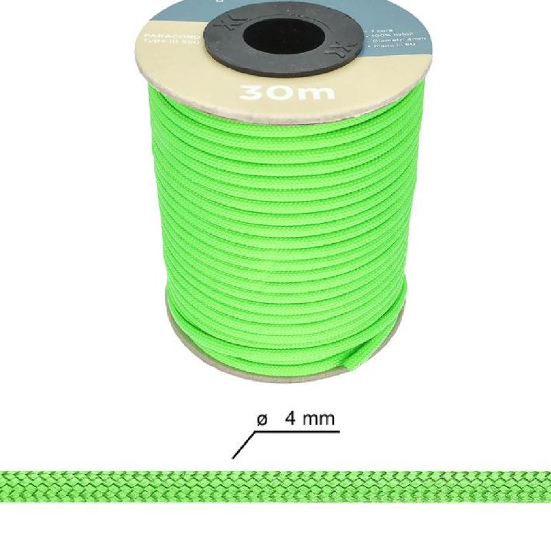 Polyamide Paracord Cord 4mm - Neon Green