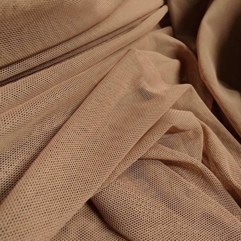Power Mesh Net Body Stocking Fabric - American Tan