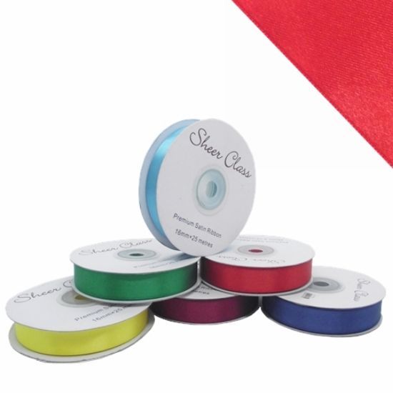 6mm Double-sided Satin Ribbon - Red **FULL ROLL**