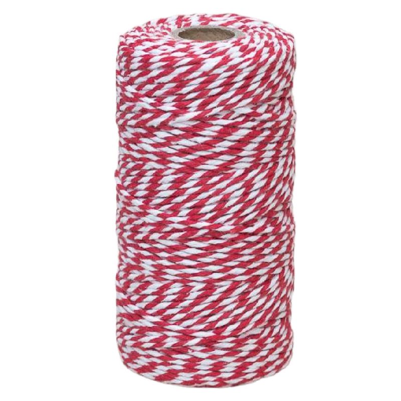 Habicraft Bakers Twine 2mm x 100m - Red & White